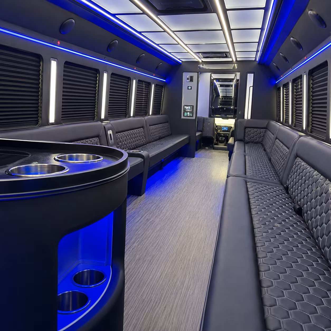 lawton party bus rental interior